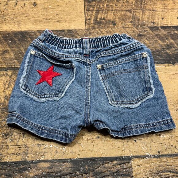 Mary-Kate and Ashley Kids Denim Shorts‎ with Red Star Patch Girls Size 6 - Picture 1 of 7